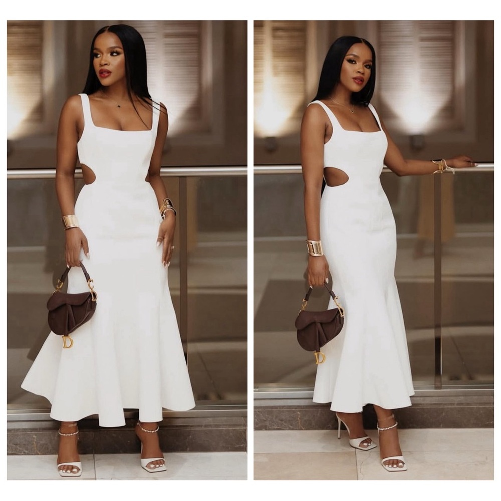 NWT Acler Paracombe Midi Fit N Flare Flute Cream Dress size AU 10 | US 6 Bridal - Picture 2 of 16